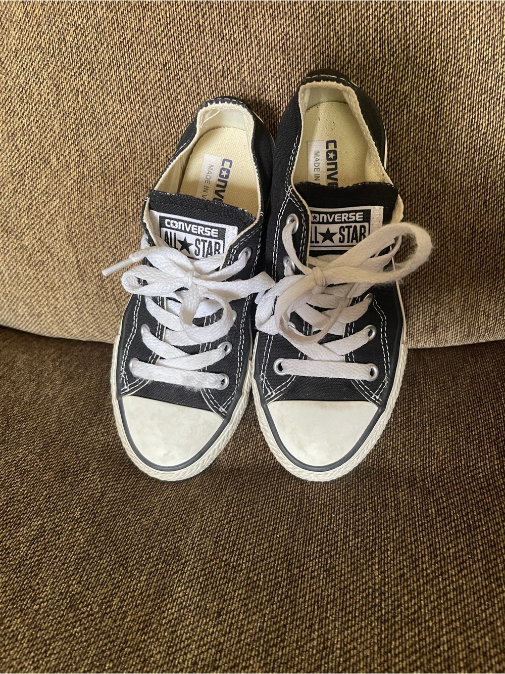 Converse All Star Kids Black Low Top Sneakers – Size 13
